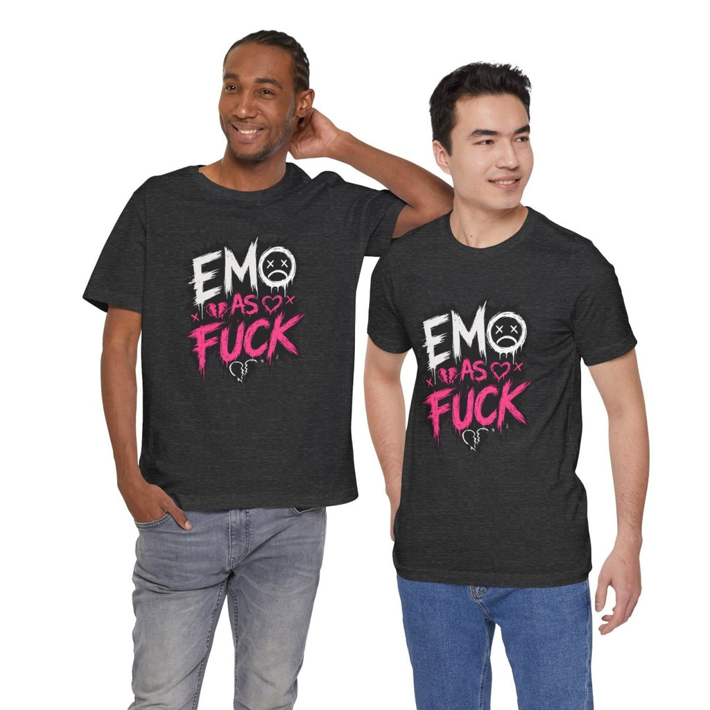 Emo As Fuck T-Shirt | Alternative Emo Graphic Tee | Goth & Scene Aesthetic Shirt | Unisex Softstyle Tee (18 Colors) - Anything AF