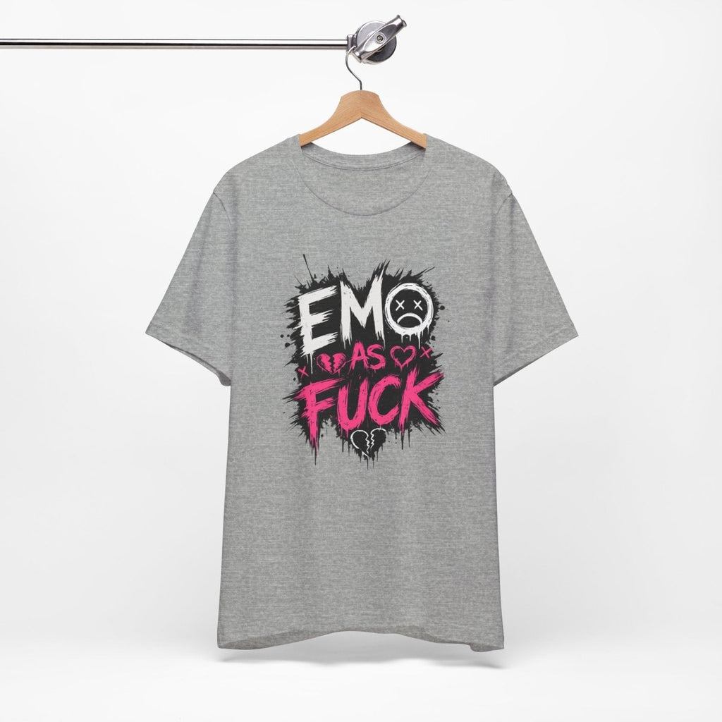 Emo As Fuck T-Shirt | Alternative Emo Graphic Tee | Goth & Scene Aesthetic Shirt | Unisex Softstyle Tee (18 Colors) - Anything AF