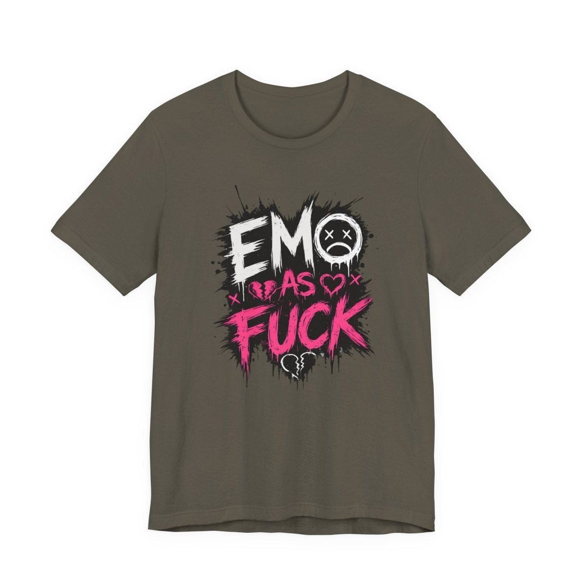 Emo As Fuck T-Shirt | Alternative Emo Graphic Tee | Goth & Scene Aesthetic Shirt | Unisex Softstyle Tee (18 Colors) - Anything AF