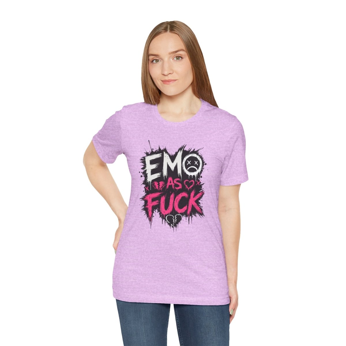 Emo As Fuck T-Shirt | Alternative Emo Graphic Tee | Goth & Scene Aesthetic Shirt | Unisex Softstyle Tee (18 Colors) - Anything AF
