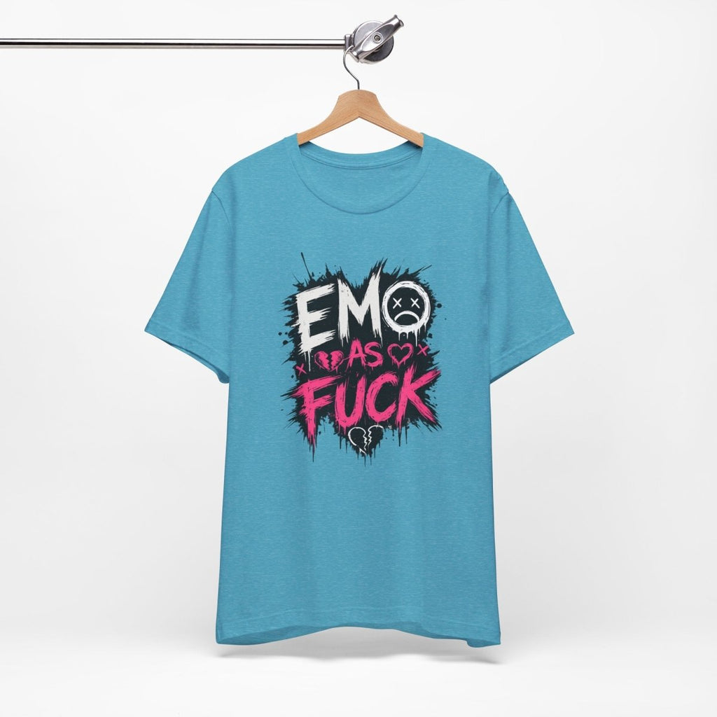 Emo As Fuck T-Shirt | Alternative Emo Graphic Tee | Goth & Scene Aesthetic Shirt | Unisex Softstyle Tee (18 Colors) - Anything AF