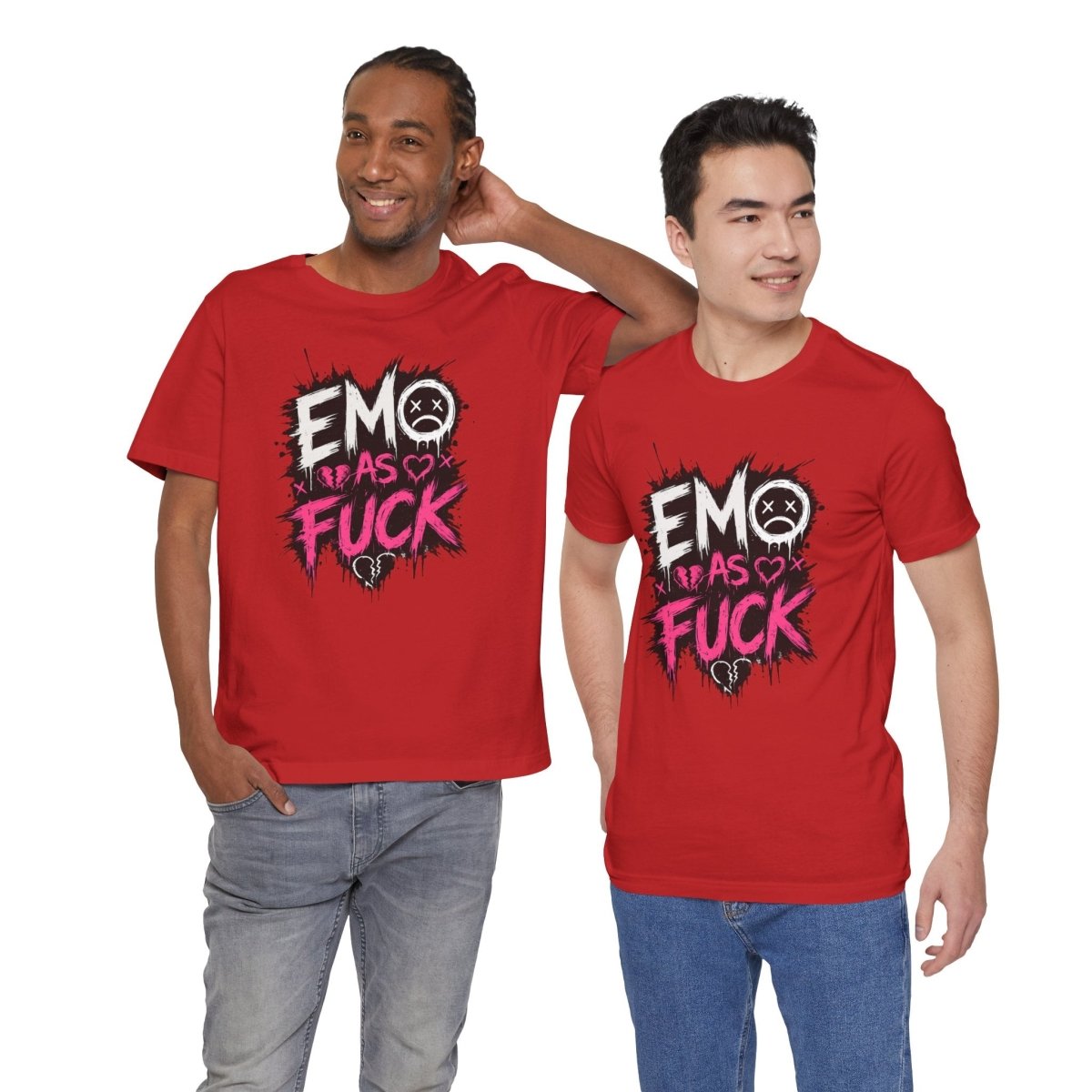 Emo As Fuck T-Shirt | Alternative Emo Graphic Tee | Goth & Scene Aesthetic Shirt | Unisex Softstyle Tee (18 Colors) - Anything AF