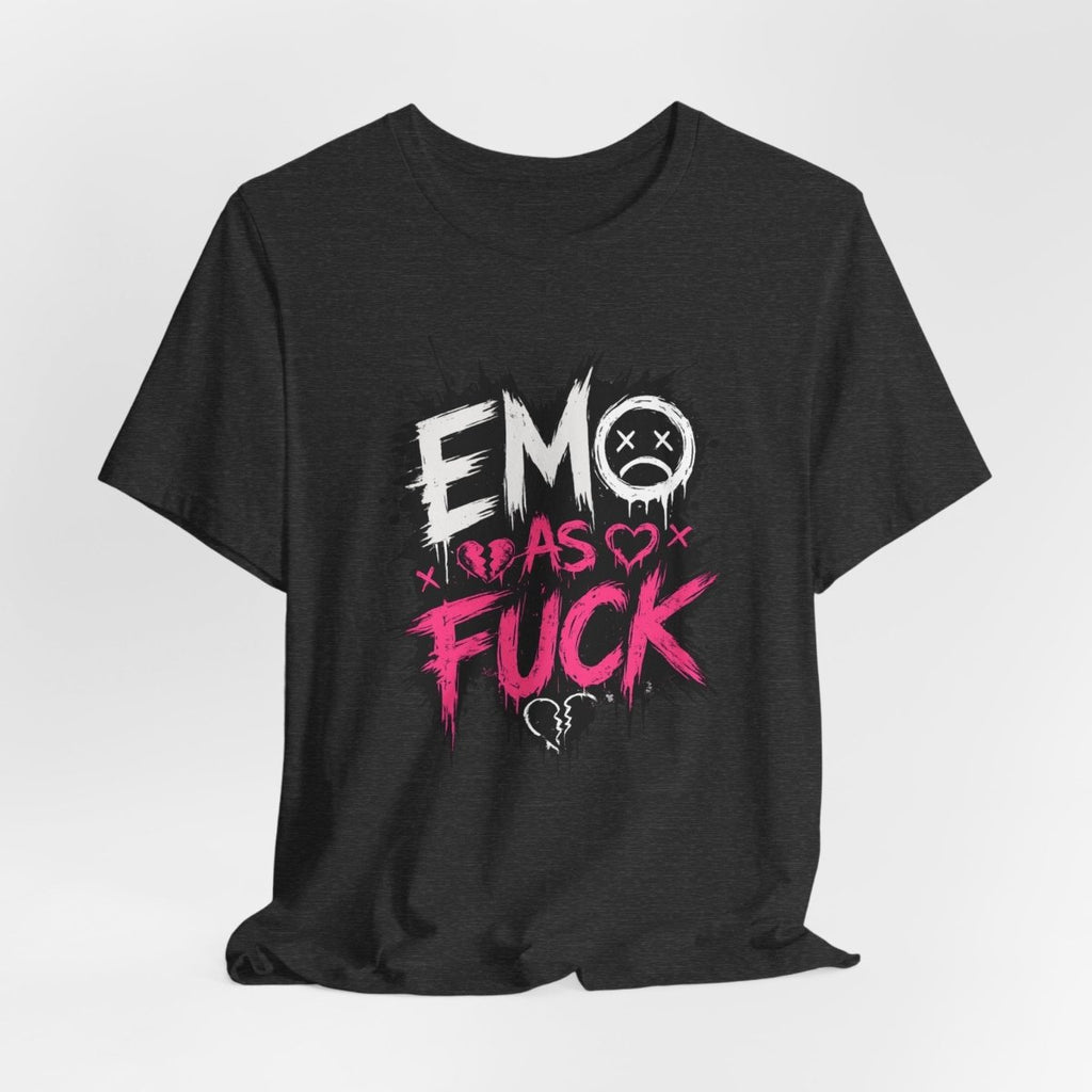 Emo As Fuck T-Shirt | Alternative Emo Graphic Tee | Goth & Scene Aesthetic Shirt | Unisex Softstyle Tee (18 Colors) - Anything AF