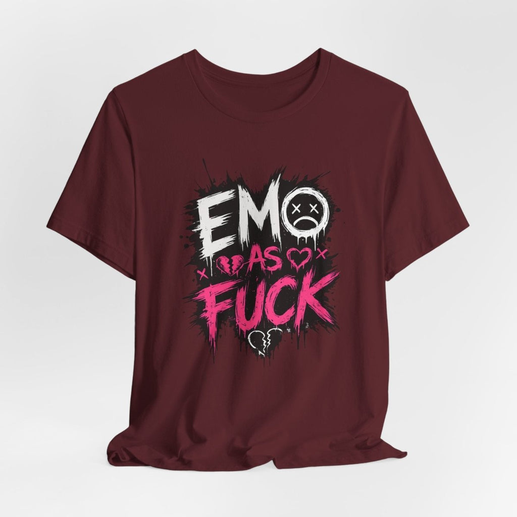Emo As Fuck T-Shirt | Alternative Emo Graphic Tee | Goth & Scene Aesthetic Shirt | Unisex Softstyle Tee (18 Colors) - Anything AF