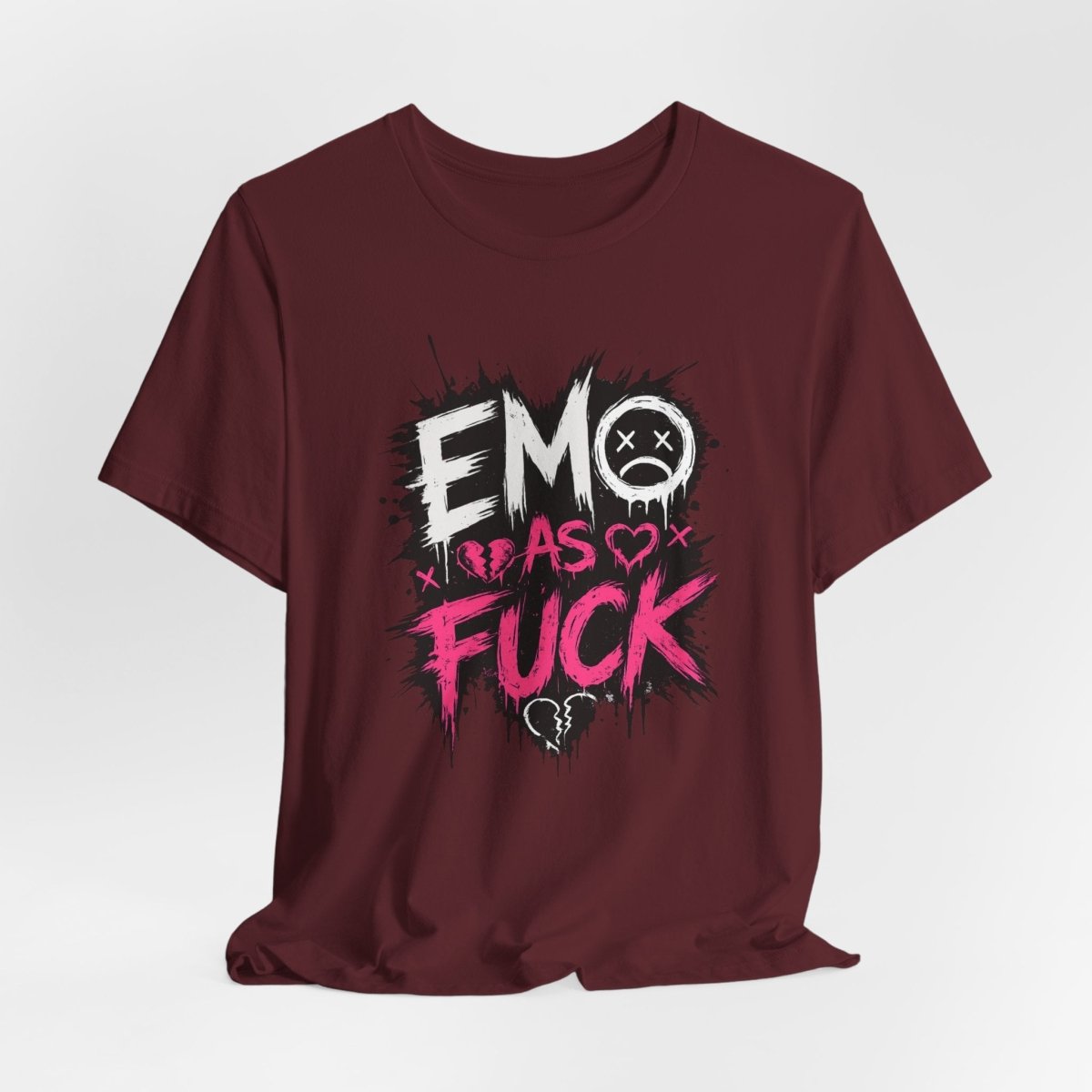 Emo As Fuck T-Shirt | Alternative Emo Graphic Tee | Goth & Scene Aesthetic Shirt | Unisex Softstyle Tee (18 Colors) - Anything AF