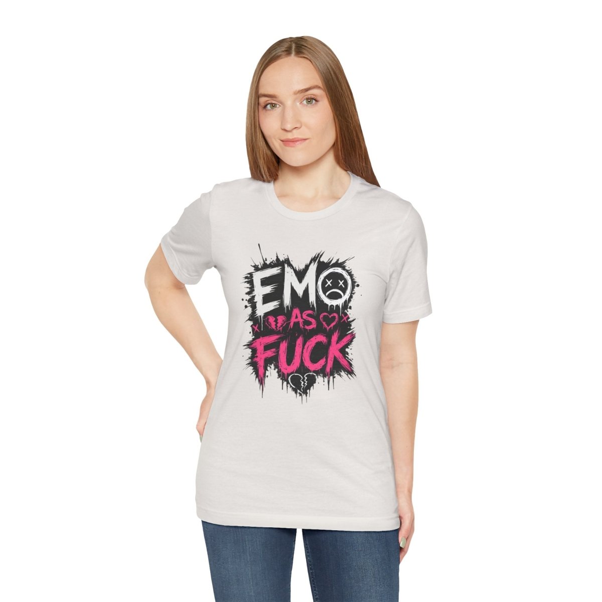 Emo As Fuck T-Shirt | Alternative Emo Graphic Tee | Goth & Scene Aesthetic Shirt | Unisex Softstyle Tee (18 Colors) - Anything AF