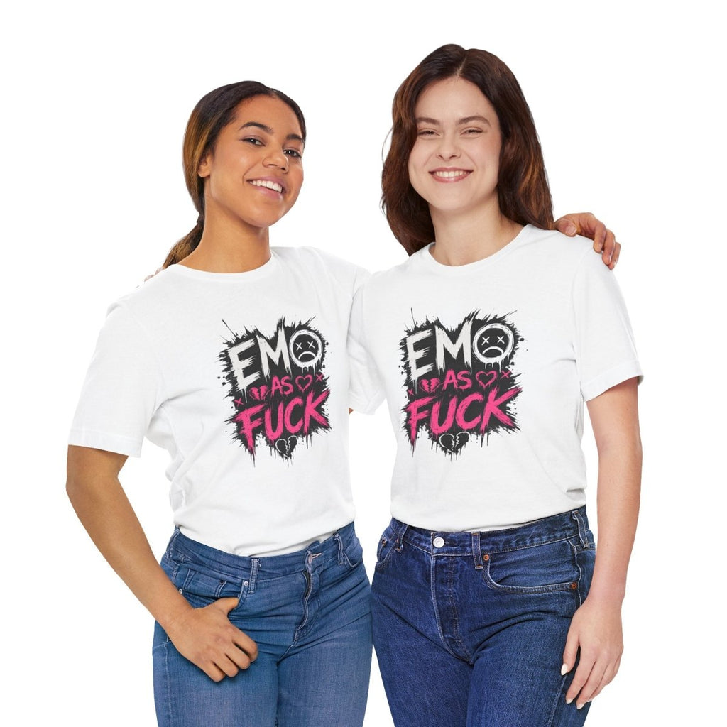 Emo As Fuck T-Shirt | Alternative Emo Graphic Tee | Goth & Scene Aesthetic Shirt | Unisex Softstyle Tee (18 Colors) - Anything AF