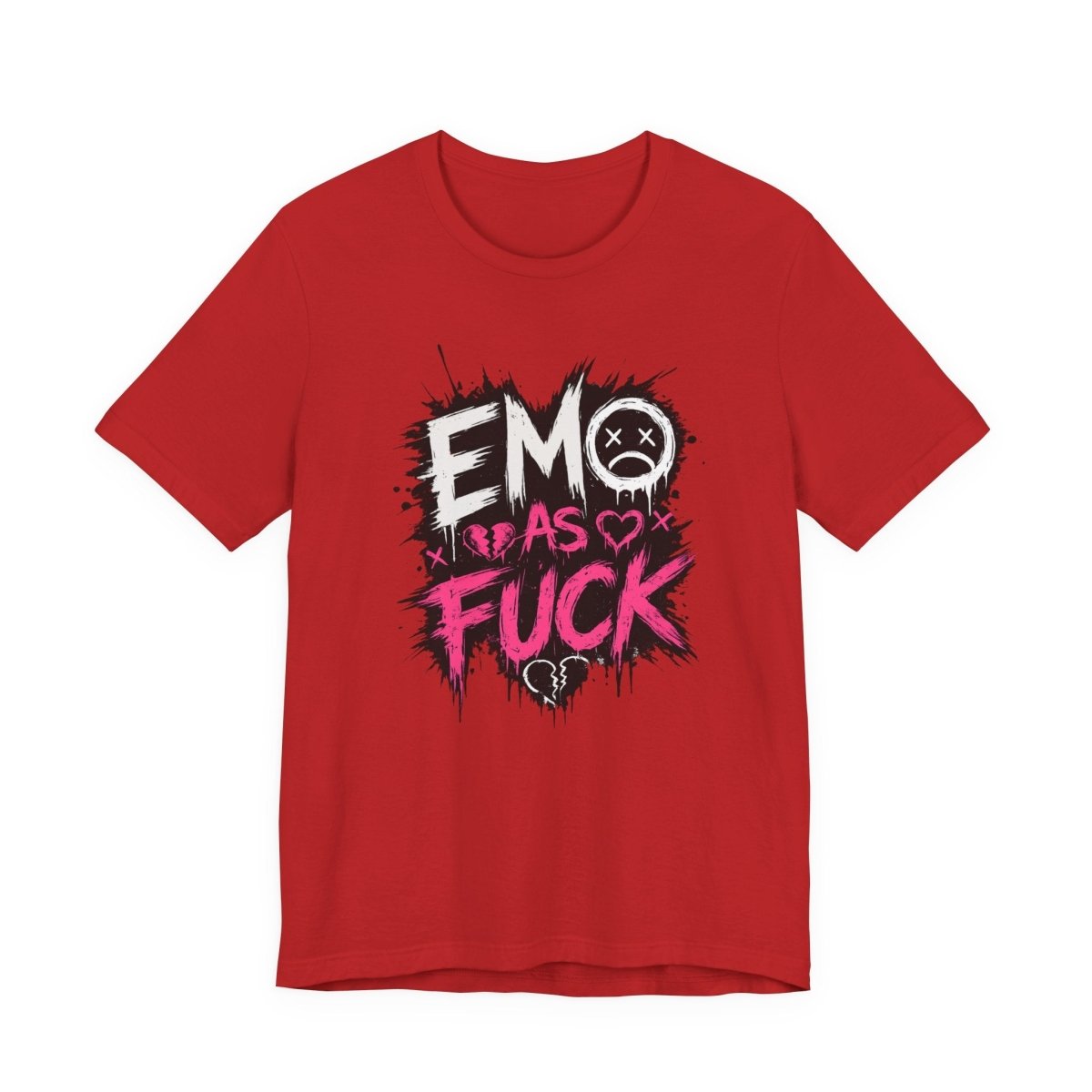 Emo As Fuck T-Shirt | Alternative Emo Graphic Tee | Goth & Scene Aesthetic Shirt | Unisex Softstyle Tee (18 Colors) - Anything AF