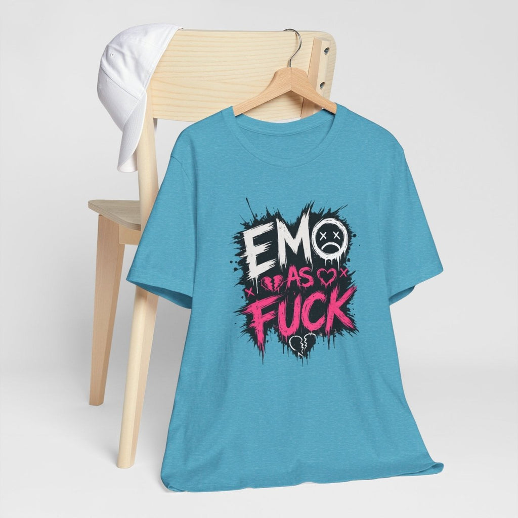Emo As Fuck T-Shirt | Alternative Emo Graphic Tee | Goth & Scene Aesthetic Shirt | Unisex Softstyle Tee (18 Colors) - Anything AF