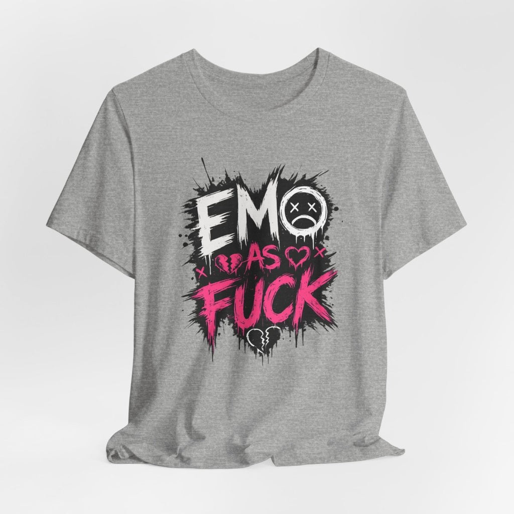 Emo As Fuck T-Shirt | Alternative Emo Graphic Tee | Goth & Scene Aesthetic Shirt | Unisex Softstyle Tee (18 Colors) - Anything AF
