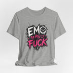 Emo As Fuck T-Shirt | Alternative Emo Graphic Tee | Goth & Scene Aesthetic Shirt | Unisex Softstyle Tee (18 Colors) - Anything AF