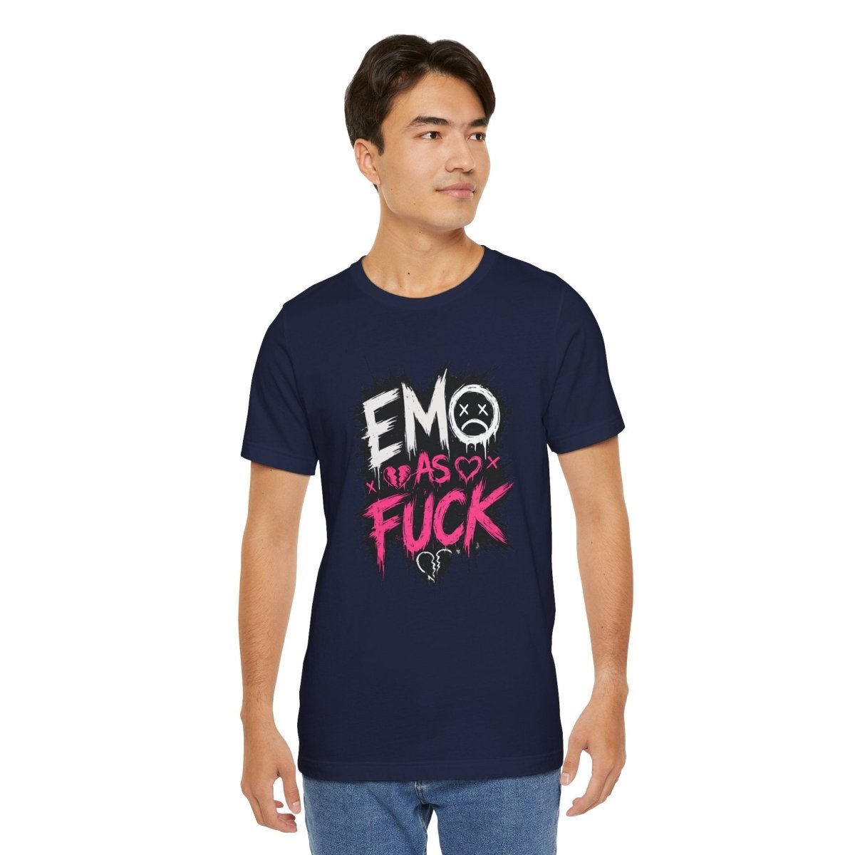 Emo As Fuck T-Shirt | Alternative Emo Graphic Tee | Goth & Scene Aesthetic Shirt | Unisex Softstyle Tee (18 Colors) - Anything AF