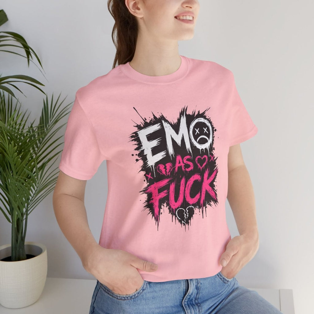 Emo As Fuck T-Shirt | Alternative Emo Graphic Tee | Goth & Scene Aesthetic Shirt | Unisex Softstyle Tee (18 Colors) - Anything AF