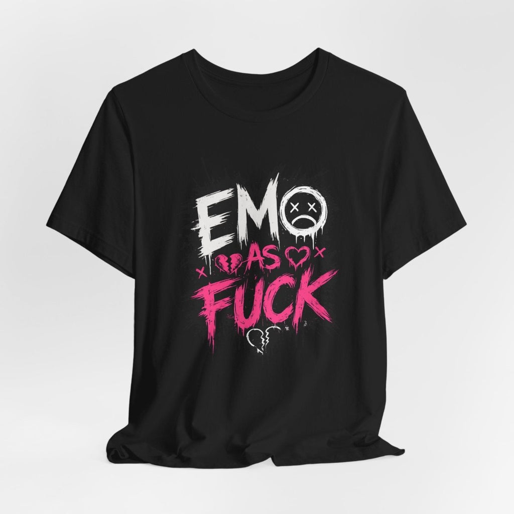 Emo As Fuck T-Shirt | Alternative Emo Graphic Tee | Goth & Scene Aesthetic Shirt | Unisex Softstyle Tee (18 Colors) - Anything AF