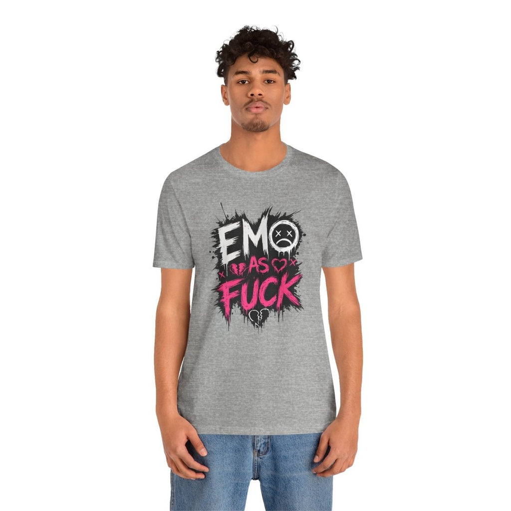 Emo As Fuck T-Shirt | Alternative Emo Graphic Tee | Goth & Scene Aesthetic Shirt | Unisex Softstyle Tee (18 Colors) - Anything AF