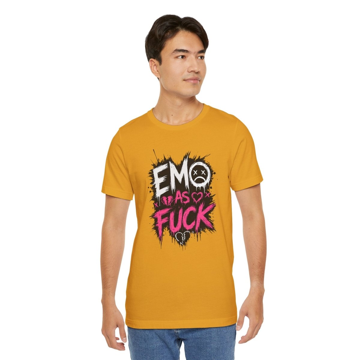 Emo As Fuck T-Shirt | Alternative Emo Graphic Tee | Goth & Scene Aesthetic Shirt | Unisex Softstyle Tee (18 Colors) - Anything AF