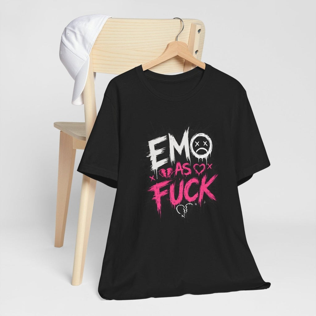 Emo As Fuck T-Shirt | Alternative Emo Graphic Tee | Goth & Scene Aesthetic Shirt | Unisex Softstyle Tee (18 Colors) - Anything AF