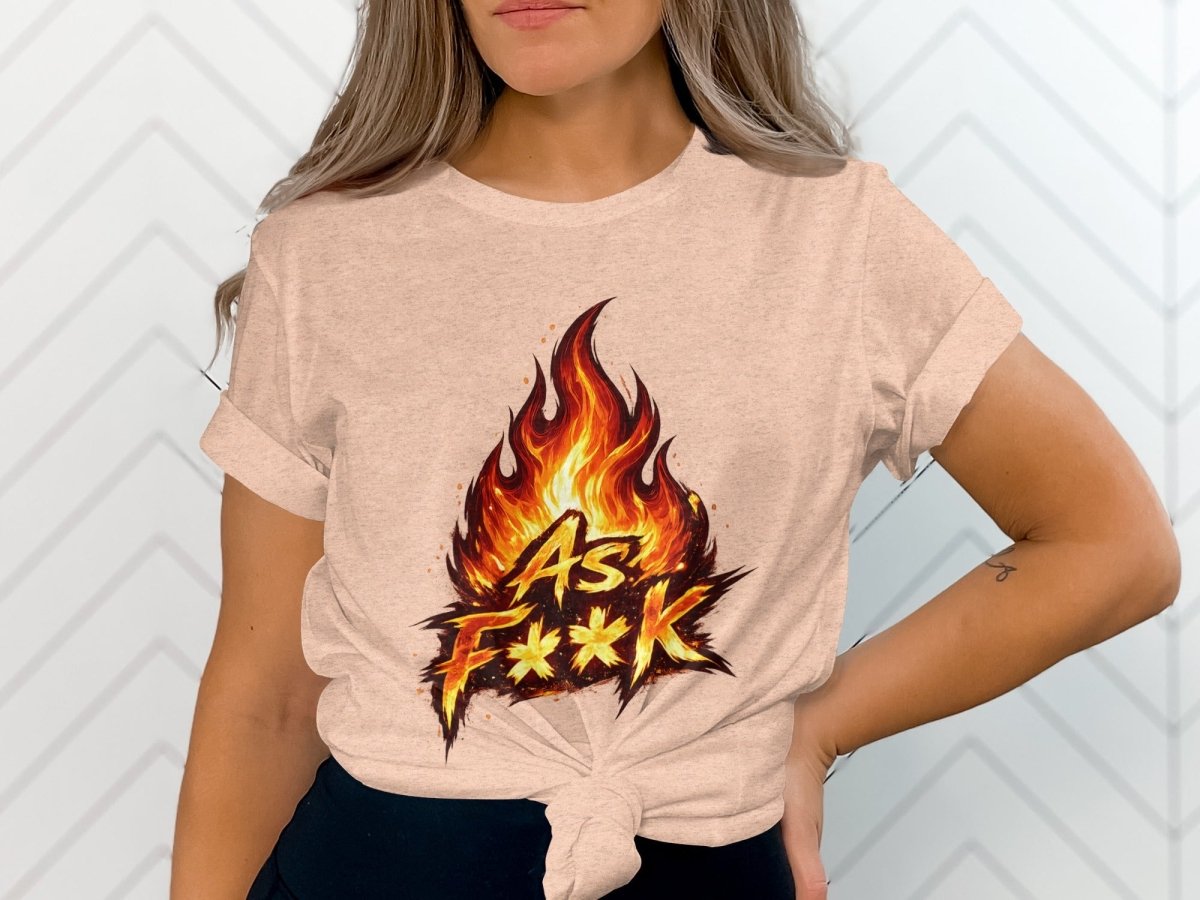 Fire As F**K Emoji T-Shirt | Flaming Graphic Tee - Anything AF