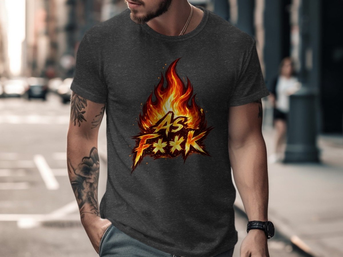 Fire As F**K Emoji T-Shirt | Flaming Graphic Tee - Anything AF