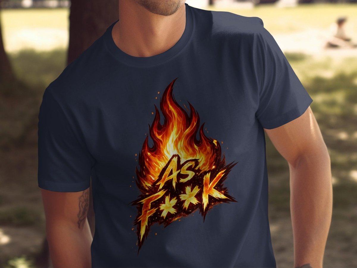 Fire As F**K Emoji T-Shirt | Flaming Graphic Tee - Anything AF