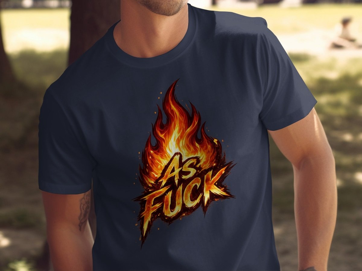 Fire As Fuck Emoji T-Shirt | Flaming NSFW Graphic Tee - Anything AF