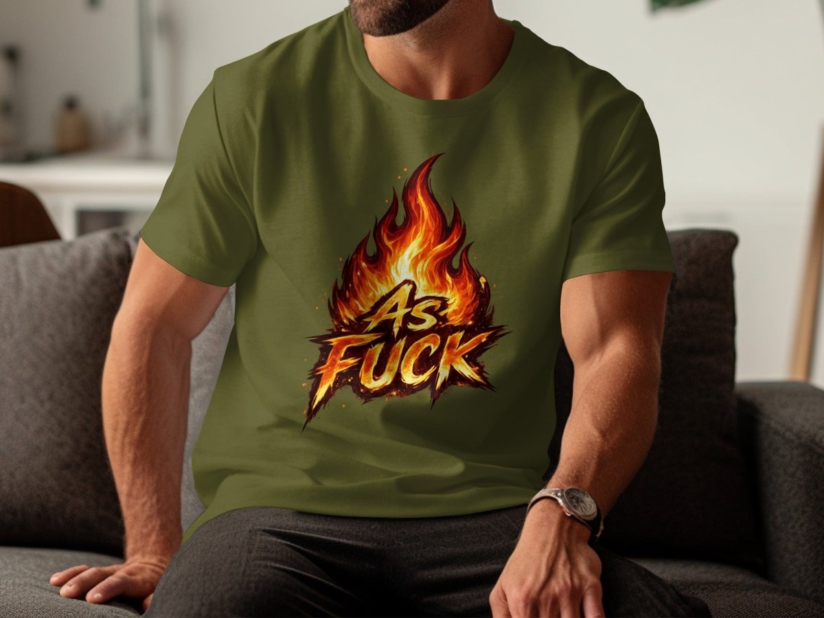 Fire As Fuck Emoji T-Shirt | Flaming NSFW Graphic Tee - Anything AF