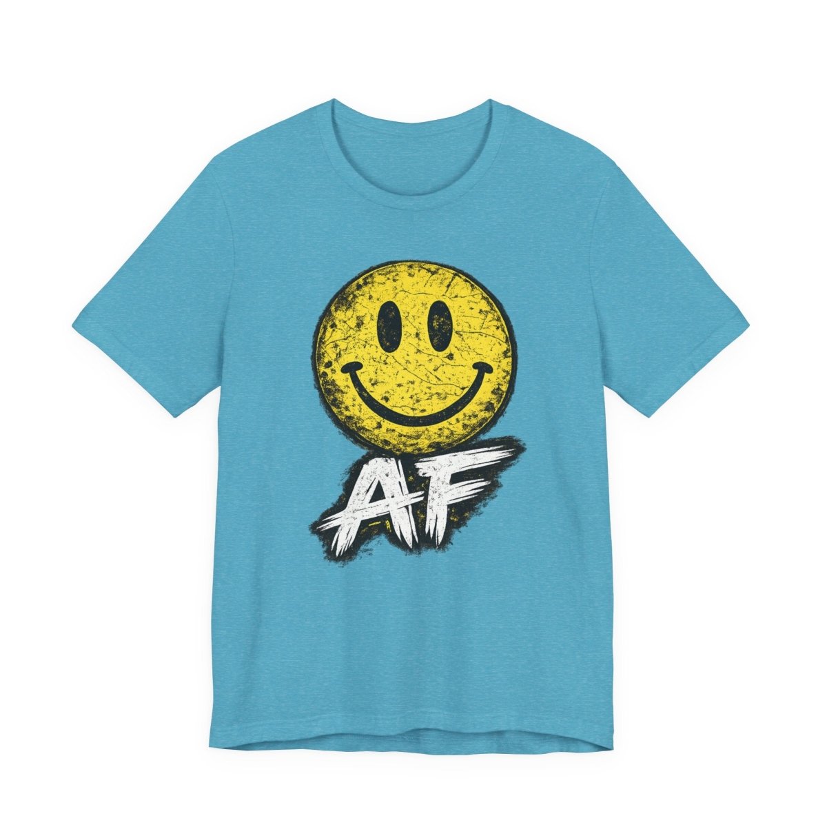 Happy AF T-Shirt | Vintage Smiley Face Graphic Tee - Anything AF
