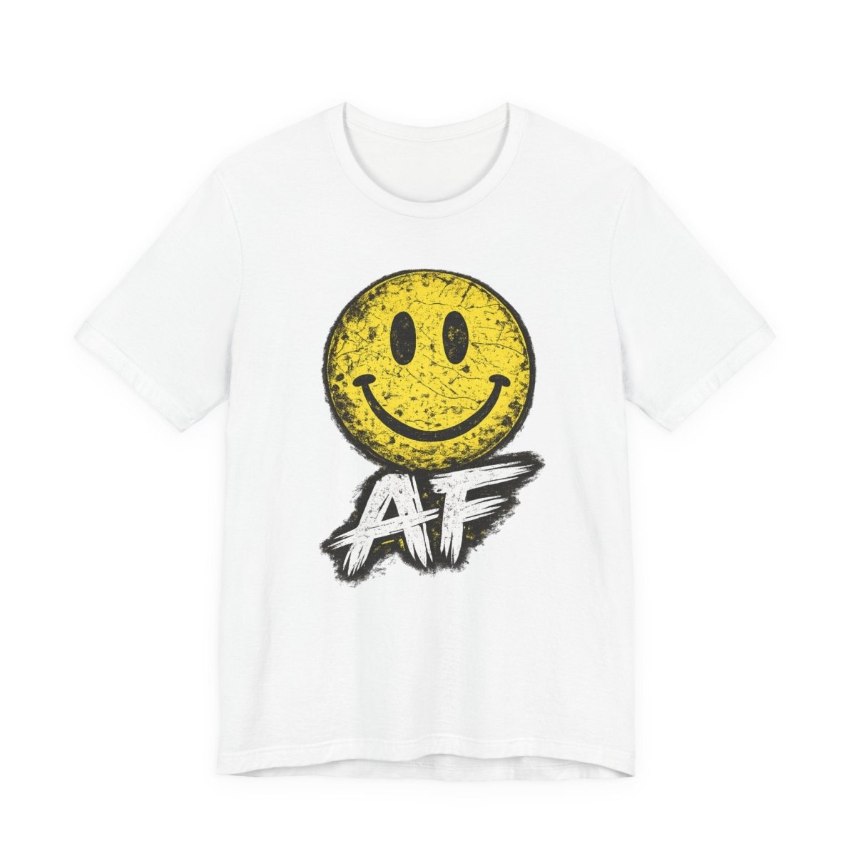 Happy AF T-Shirt | Vintage Smiley Face Graphic Tee - Anything AF