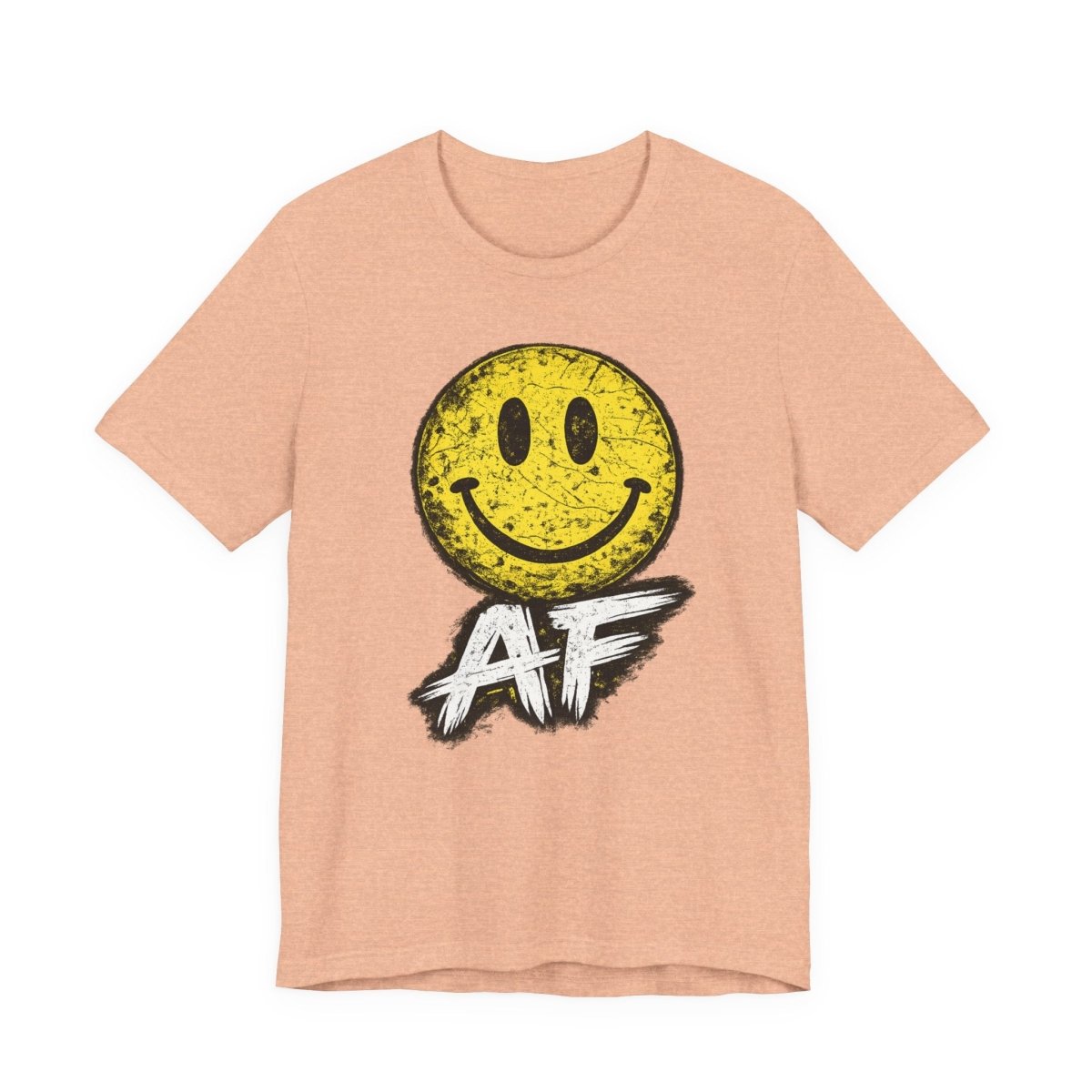 Happy AF T-Shirt | Vintage Smiley Face Graphic Tee - Anything AF