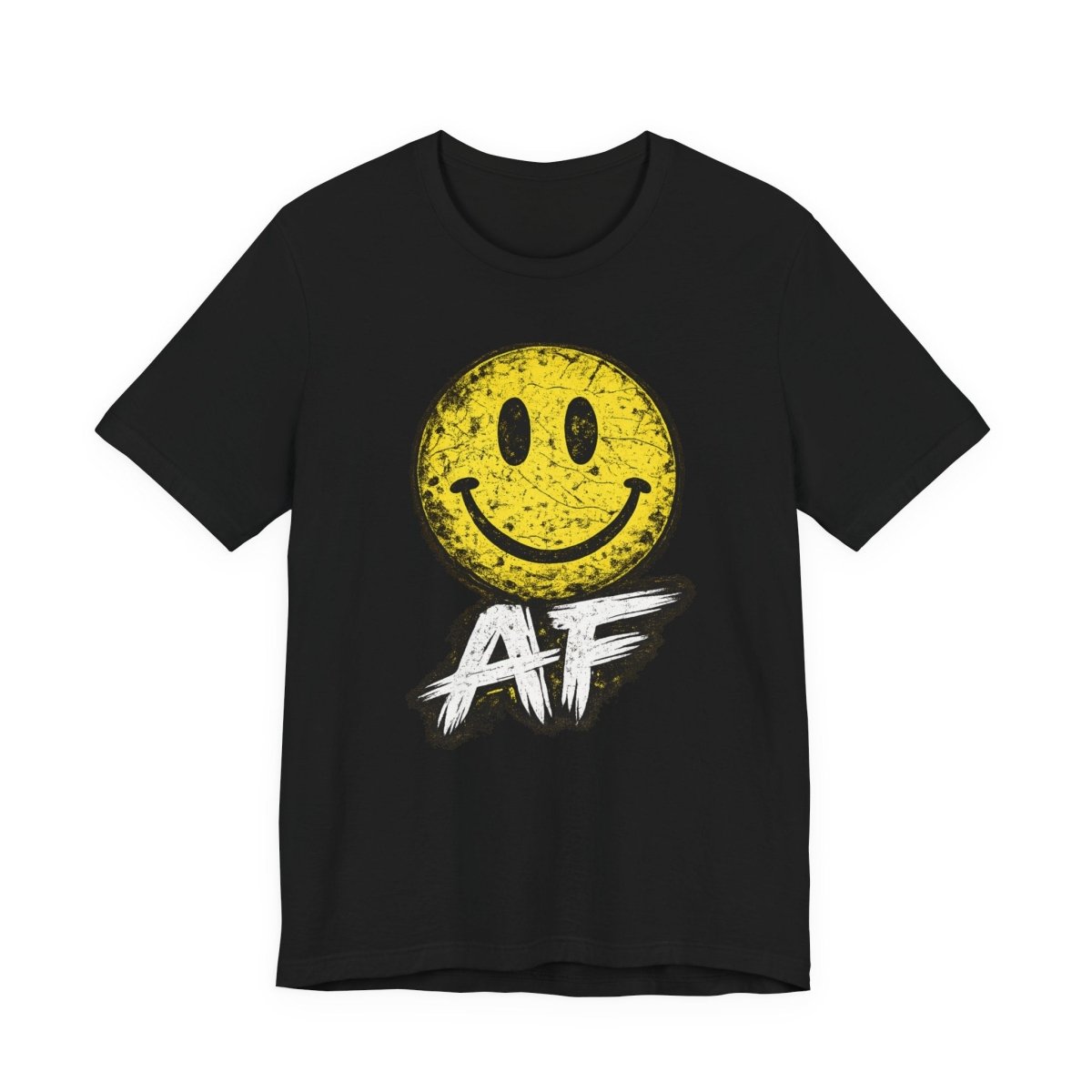 Happy AF T-Shirt | Vintage Smiley Face Graphic Tee - Anything AF