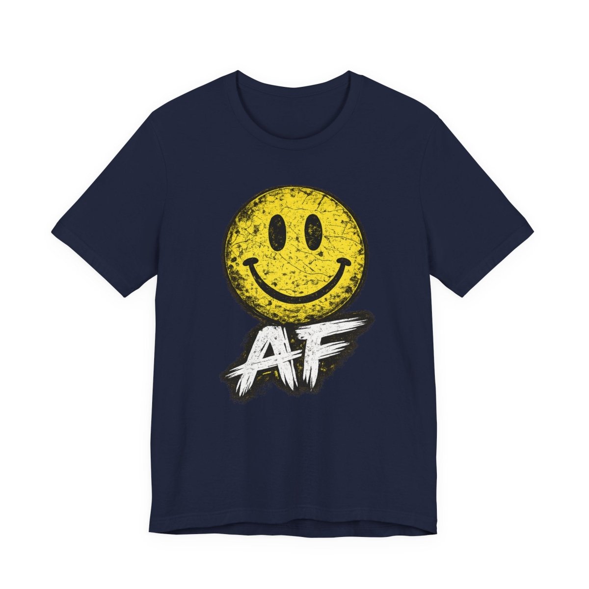 Happy AF T-Shirt | Vintage Smiley Face Graphic Tee - Anything AF
