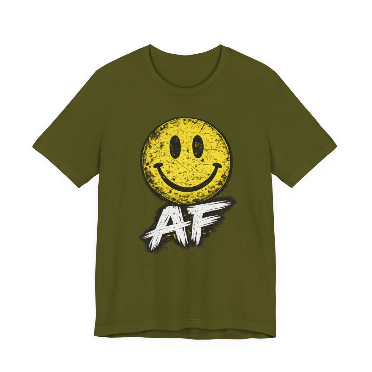 Happy AF T-Shirt | Vintage Smiley Face Graphic Tee - Anything AF