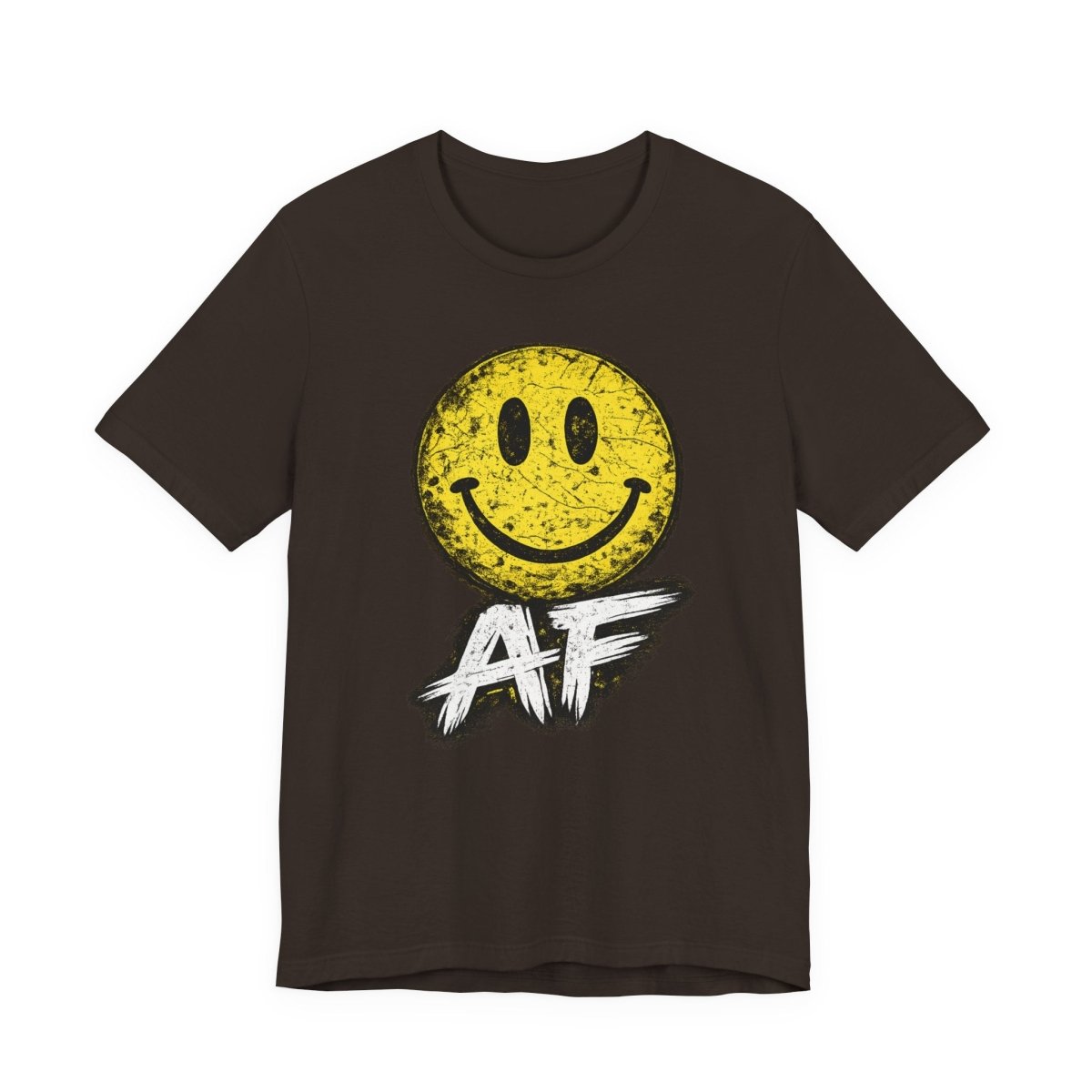 Happy AF T-Shirt | Vintage Smiley Face Graphic Tee - Anything AF