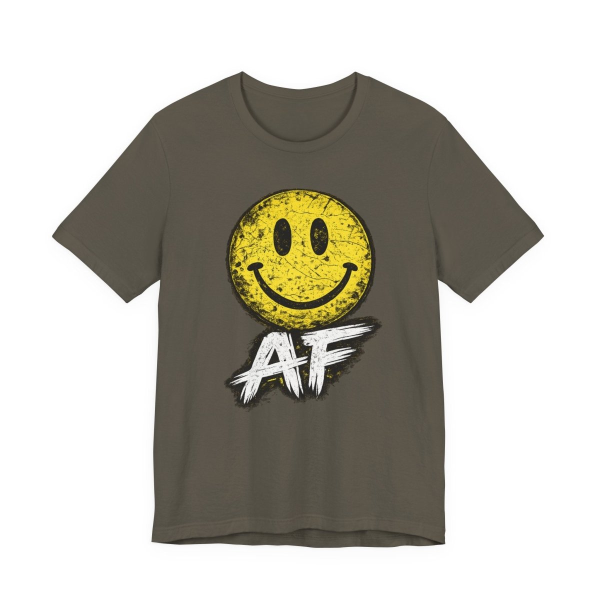 Happy AF T-Shirt | Vintage Smiley Face Graphic Tee - Anything AF