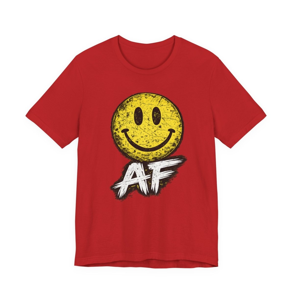 Happy AF T-Shirt | Vintage Smiley Face Graphic Tee - Anything AF
