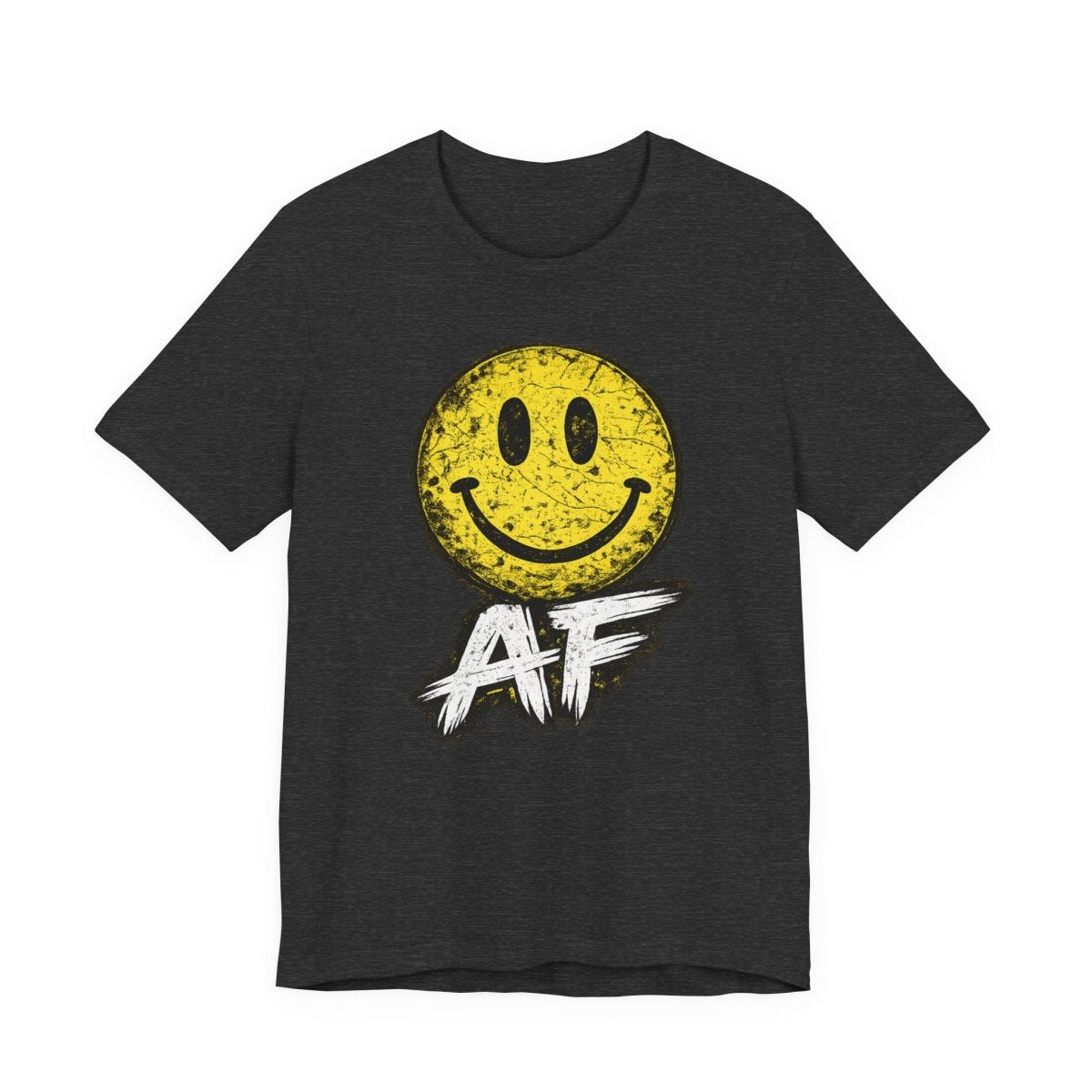 Happy AF T-Shirt | Vintage Smiley Face Graphic Tee - Anything AF