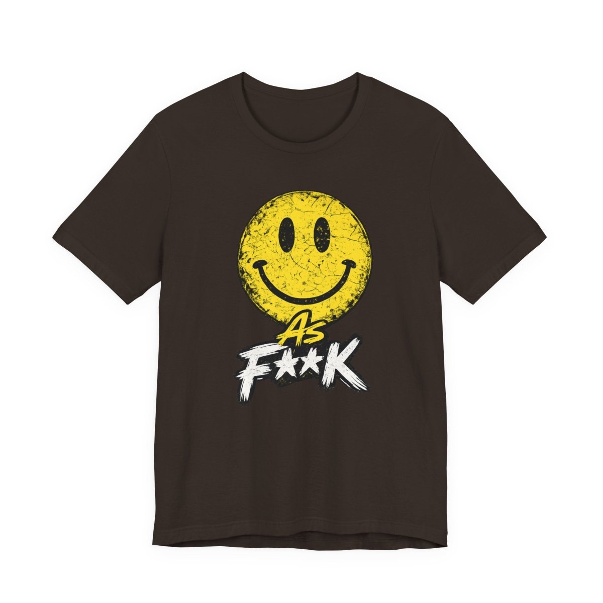 Happy As F**K T-Shirt | Vintage Smiley Face Graphic Tee - Anything AF