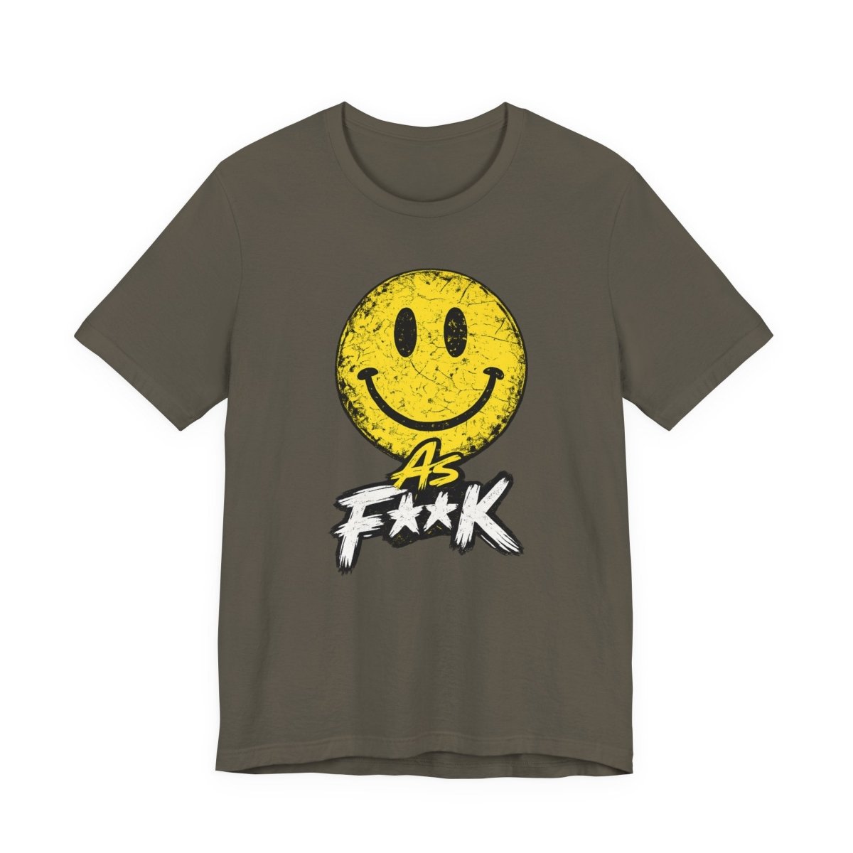Happy As F**K T-Shirt | Vintage Smiley Face Graphic Tee - Anything AF