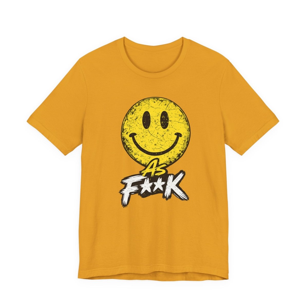 Happy As F**K T-Shirt | Vintage Smiley Face Graphic Tee - Anything AF