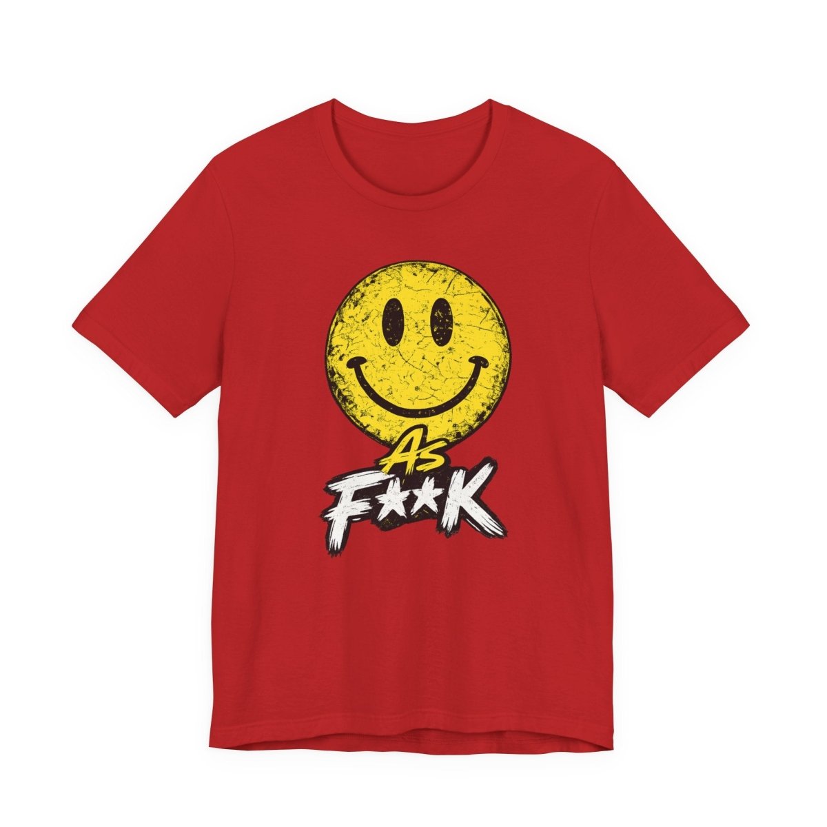 Happy As F**K T-Shirt | Vintage Smiley Face Graphic Tee - Anything AF