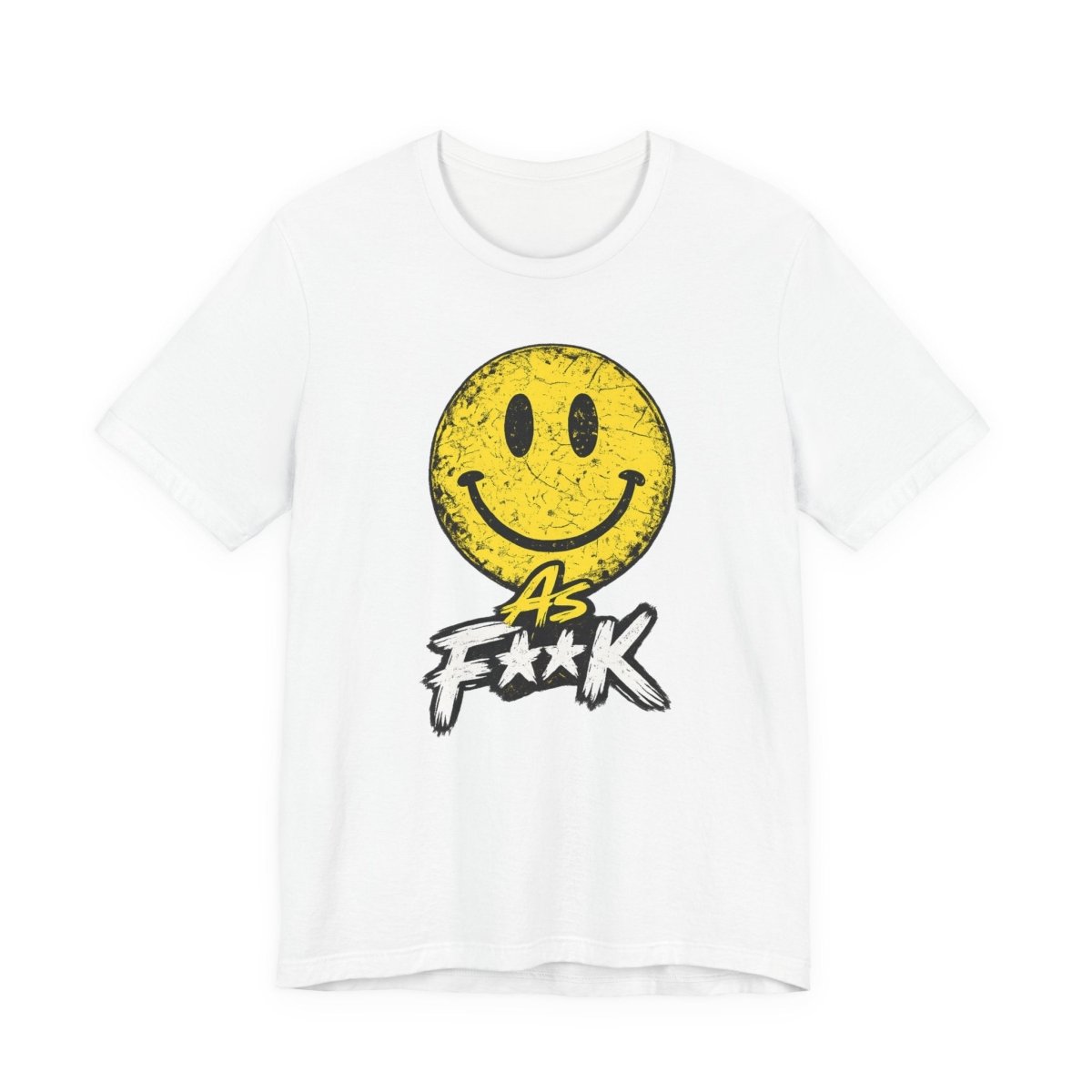 Happy As F**K T-Shirt | Vintage Smiley Face Graphic Tee - Anything AF