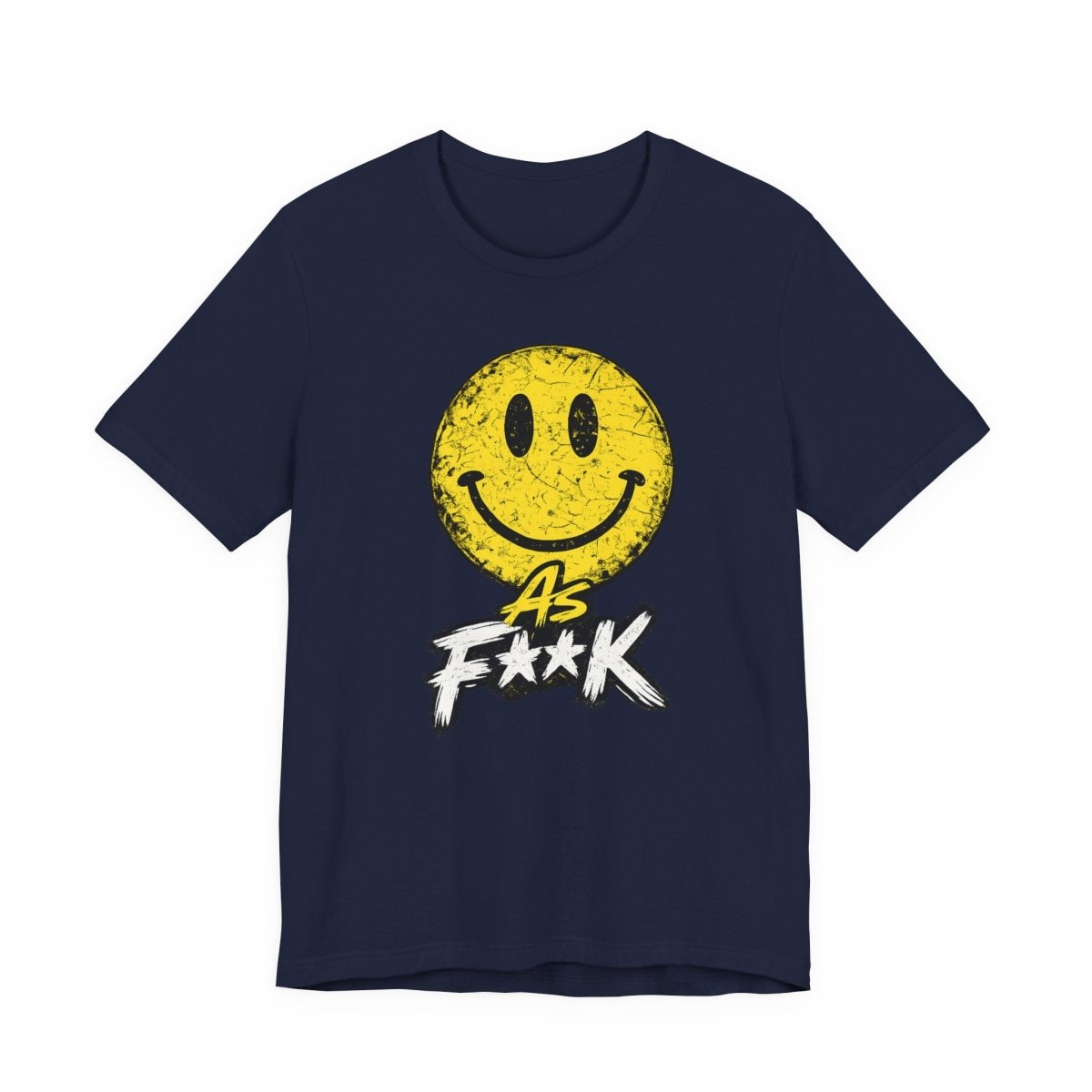 Happy As F**K T-Shirt | Vintage Smiley Face Graphic Tee - Anything AF