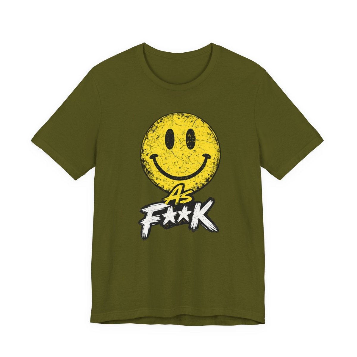 Happy As F**K T-Shirt | Vintage Smiley Face Graphic Tee - Anything AF