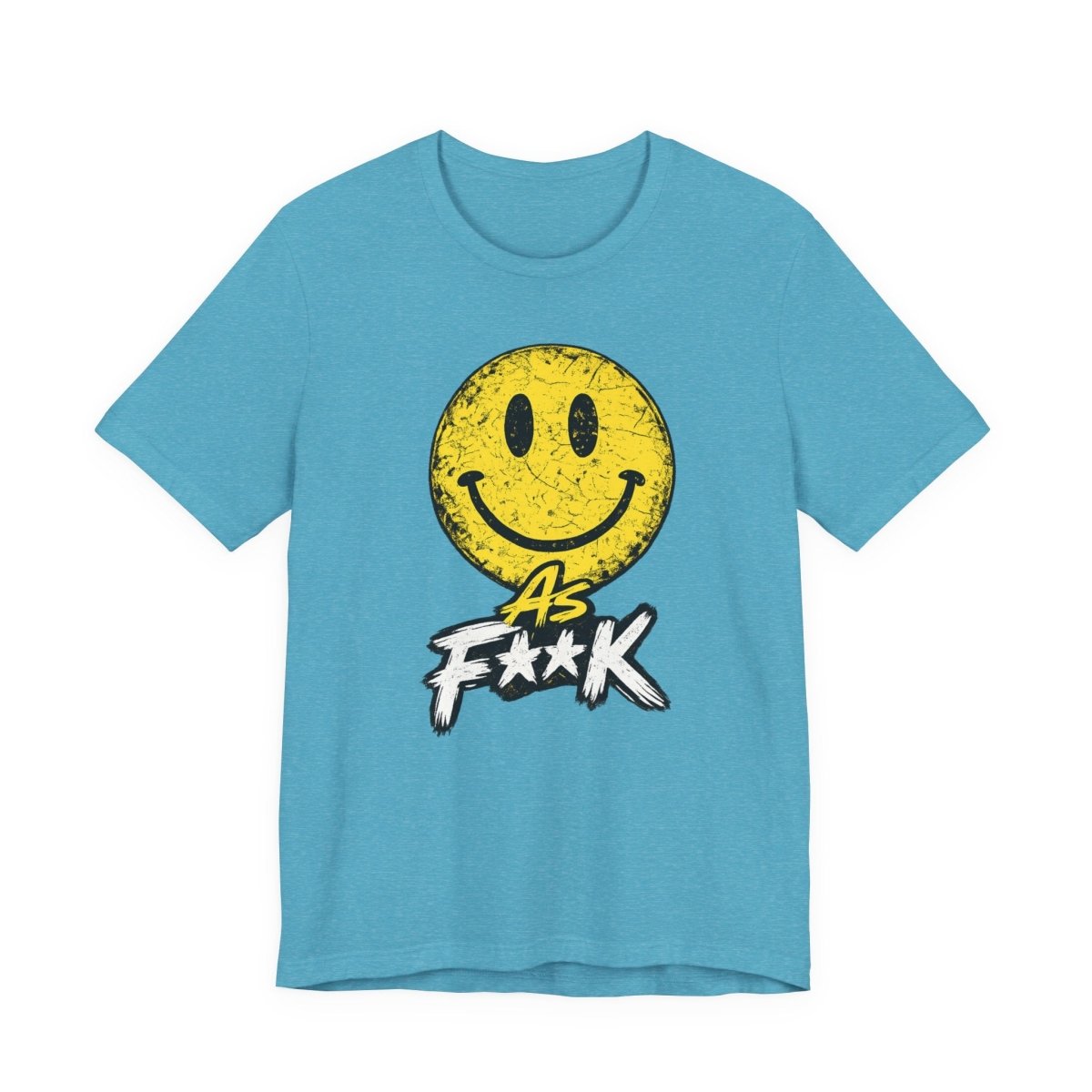 Happy As F**K T-Shirt | Vintage Smiley Face Graphic Tee - Anything AF