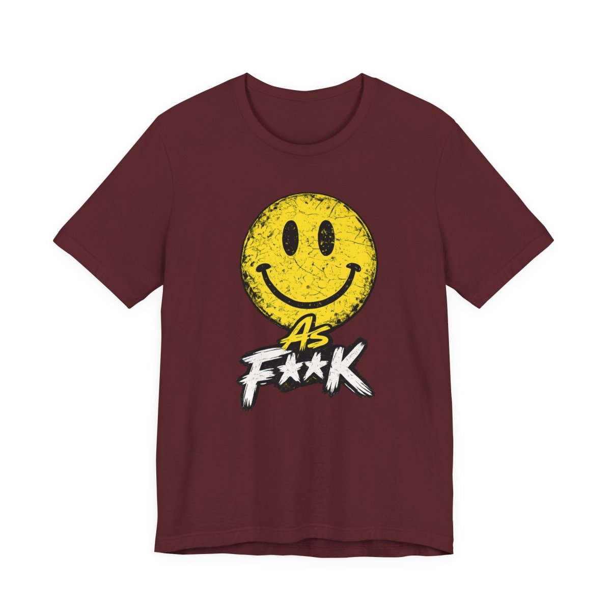 Happy As F**K T-Shirt | Vintage Smiley Face Graphic Tee - Anything AF