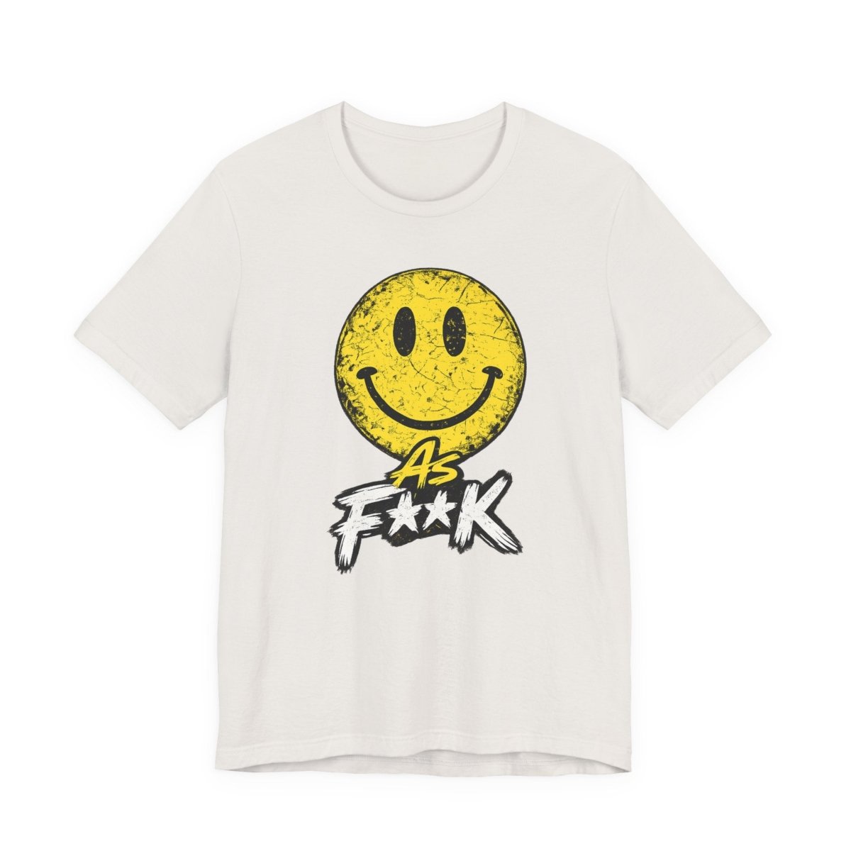 Happy As F**K T-Shirt | Vintage Smiley Face Graphic Tee - Anything AF