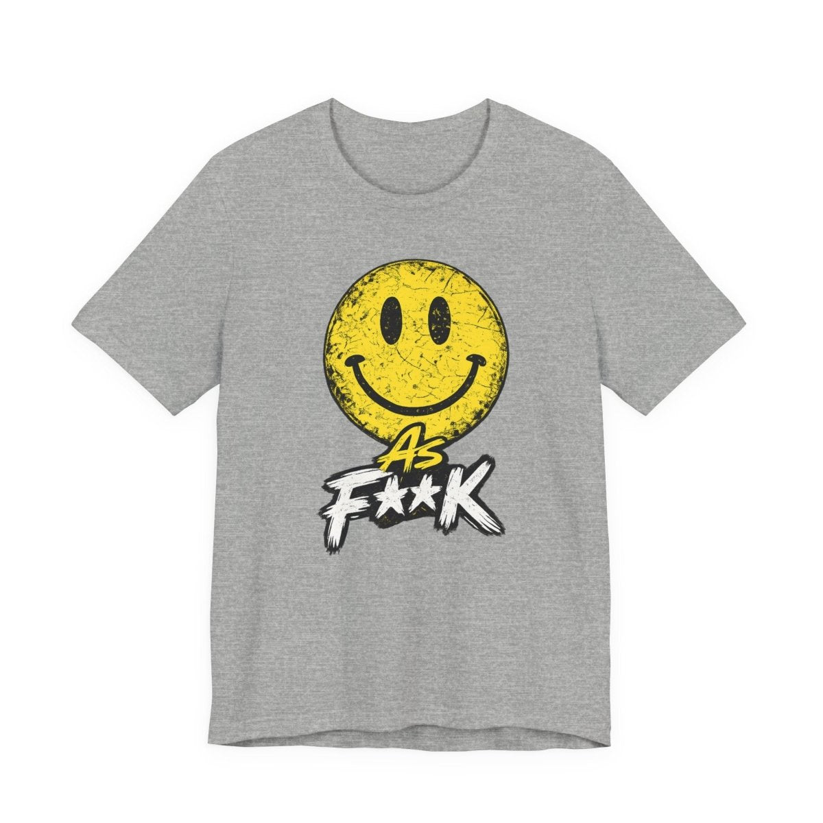 Happy As F**K T-Shirt | Vintage Smiley Face Graphic Tee - Anything AF