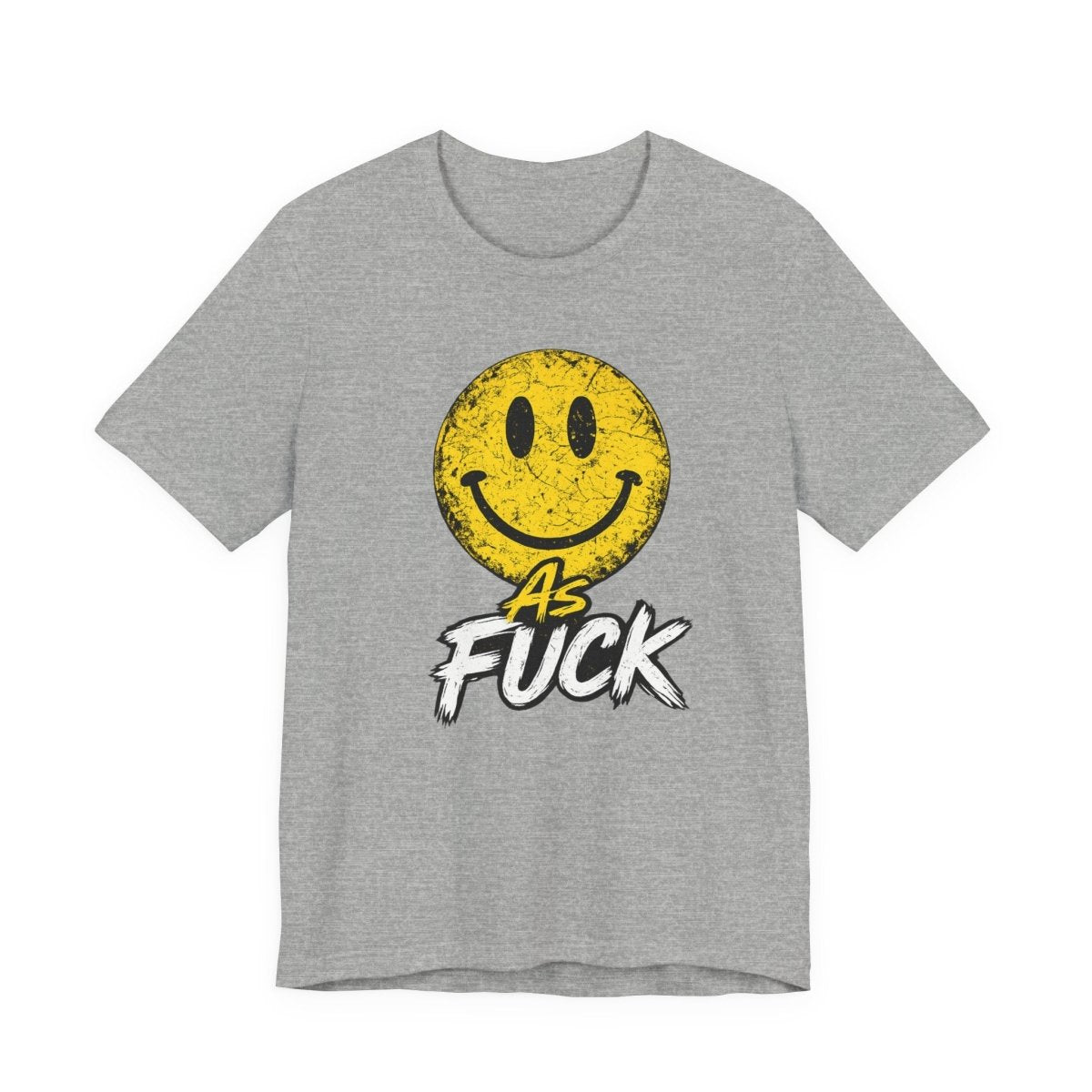 Happy As Fuck T-Shirt | Vintage Smiley Face Graphic Tee - Anything AF