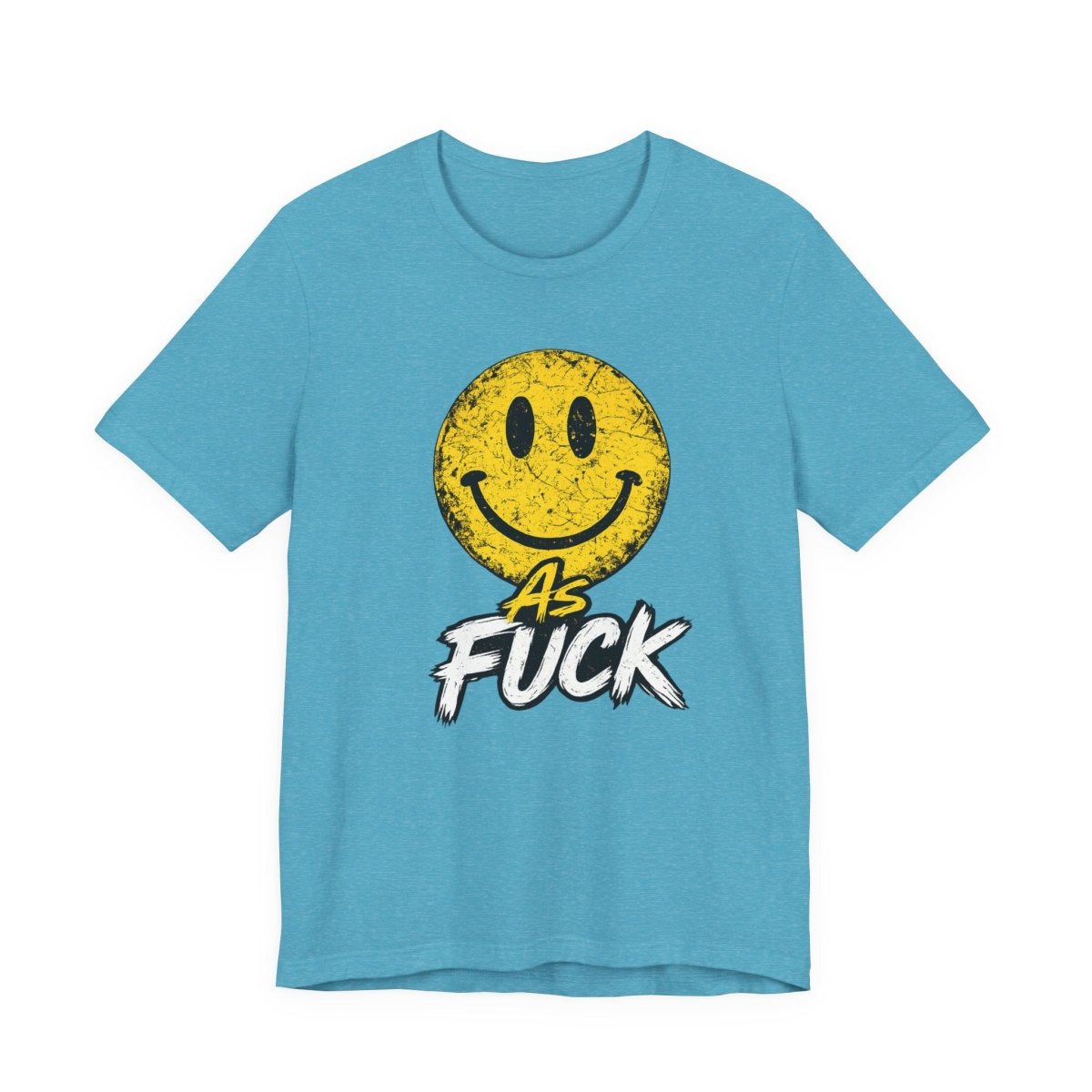 Happy As Fuck T-Shirt | Vintage Smiley Face Graphic Tee - Anything AF