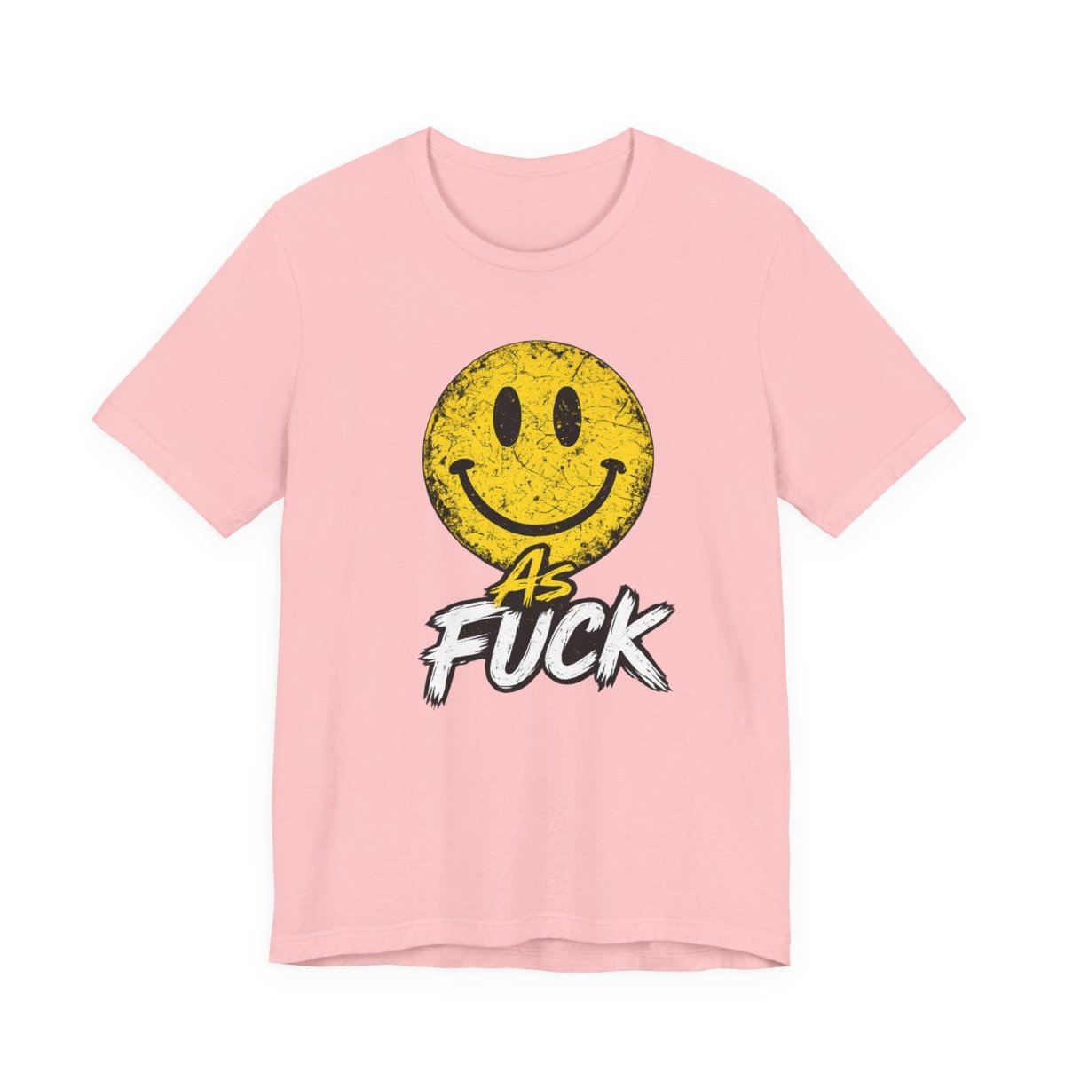 Happy As Fuck T-Shirt | Vintage Smiley Face Graphic Tee - Anything AF